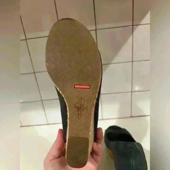 Cole Haan Nike Air Navy Open Toe Platform cork wedge- Size 6.5- Worn once! EUC - Picture 4 of 6